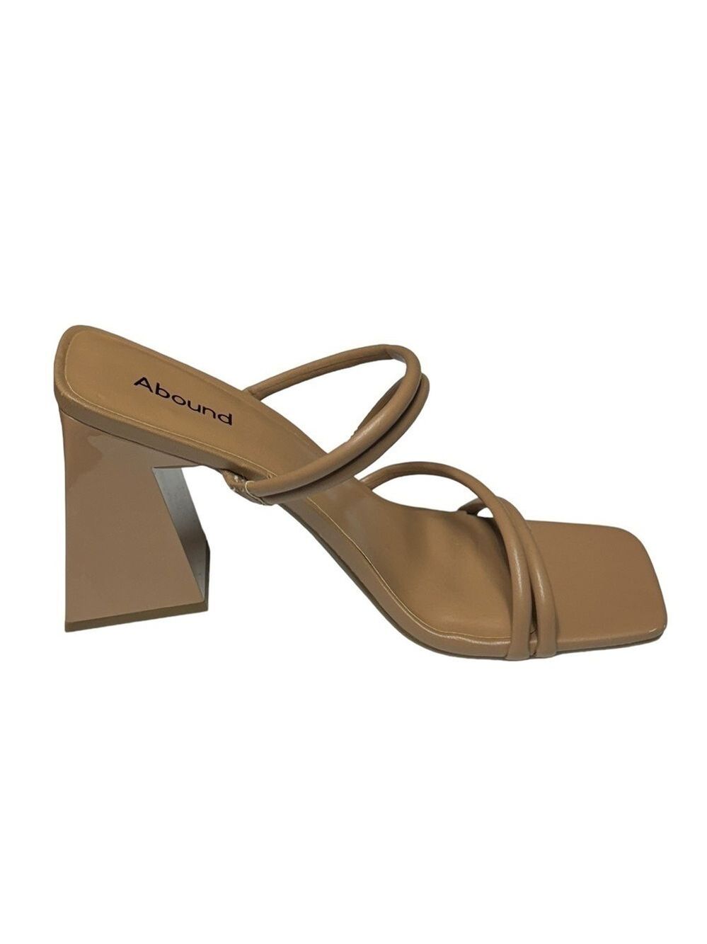 Abound Austyn Tubular Strappy Block Heeled Sandal Tan Mocha Various Sizes